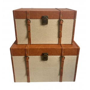 RIND ΜΠΑΟΥΛΑ SET 2ΤΜΧ ΜΠΕΖ ΚΑΦΕ 64x40xH40cm