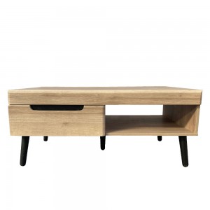 GRIF COFFEE TABLE ΦΥΣΙΚΟ ΜΑΥΡΟ ΜΑΥΡΟ 107x67xH46cm