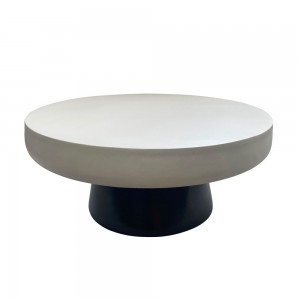 MYKONOS COFFEE TABLE ΛΕΥΚΟ ΜΑΥΡΟ 90x90x39cm