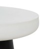 MYKONOS COFFEE TABLE ΛΕΥΚΟ ΜΑΥΡΟ 90x90x39cm