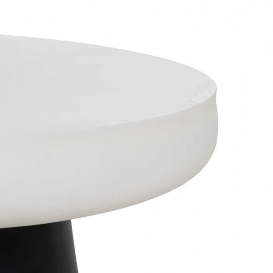 MYKONOS COFFEE TABLE ΛΕΥΚΟ ΜΑΥΡΟ 90x90x39cm