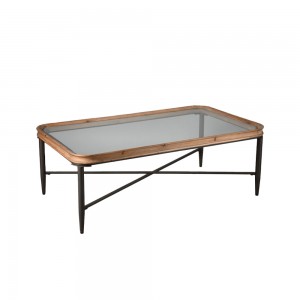 MARAIS COFFEE TABLE ΦΥΣΙΚΟ ΜΑΥΡΟ 122x71xH43,5cm