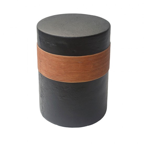 BELT SIDE TABLE ΜΑΥΡΟ ΚΑΦΕ 38,5x38,5xH52cm