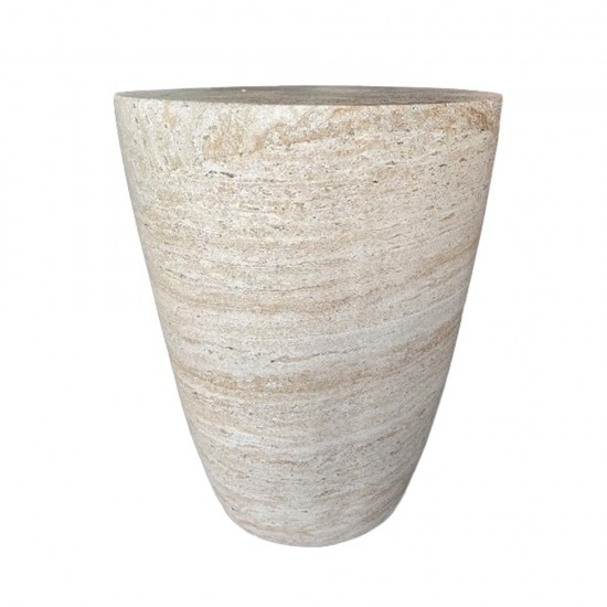 LITHOS CONIC SIDE TABLE BEIGE 37x37xH47cm LITHOS CONIC SIDE TABLE BEIGE 37x37xH47cm