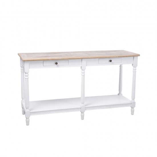 HISTORY ΚΟΝΣΟΛΑ ΛΕΥΚΟ ΦΥΣΙΚΟ 143x48xH79cm