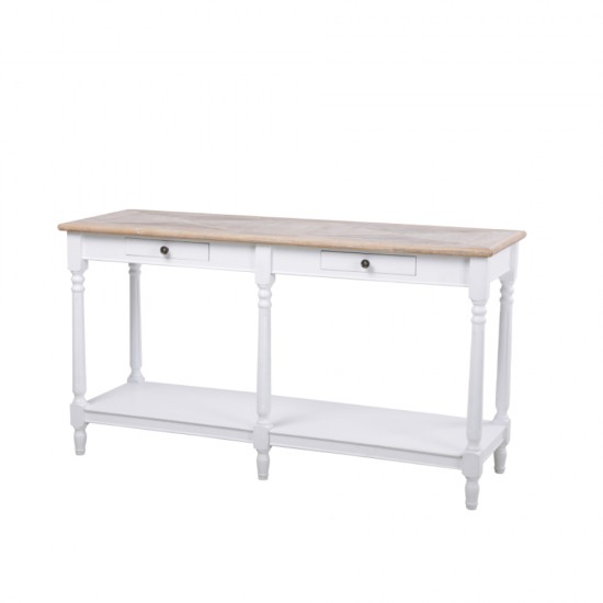 HISTORY ΚΟΝΣΟΛΑ ΛΕΥΚΟ ΦΥΣΙΚΟ 143x48xH79cm