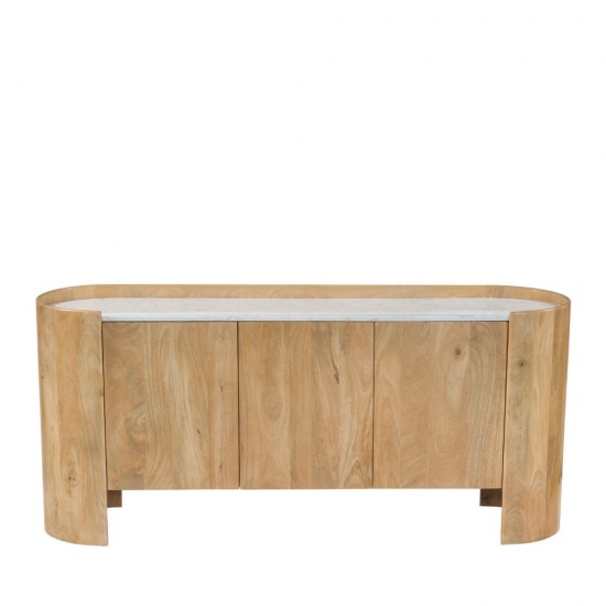 DON ΜΠΟΥΦΕΣ 3ΠΟΡΤΕΣ ΦΥΣΙΚΟ ΛΕΥΚΟ 165x45x75cm