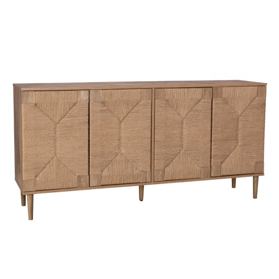 SISAL ΜΠΟΥΦΕΣ 4ΠΟΡΤΕΣ ΦΥΣΙΚΟ 160x39x78.5cm SISAL ΜΠΟΥΦΕΣ 4ΠΟΡΤΕΣ ΦΥΣΙΚΟ 160x39x78.5cm