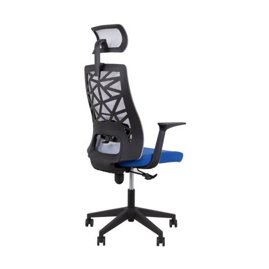 VITRIO ΚΑΡΕΚΛΑ ΓΡΑΦΕΙΟΥ ΓΚΡΙ ΜΠΛΕ 63x59xH115-127cm