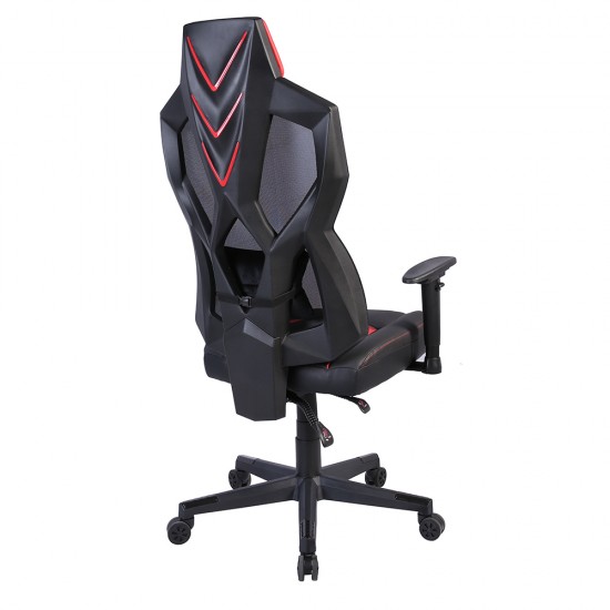 STORM ΚΑΡΕΚΛΑ GAMING ΓΡΑΦΕΙΟΥ LED ΜΑΥΡΟ ΚΟΚΚΙΝΟ 50x73xH135cm