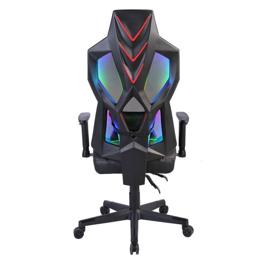 STORM ΚΑΡΕΚΛΑ GAMING ΓΡΑΦΕΙΟΥ LED ΜΑΥΡΟ ΚΟΚΚΙΝΟ 50x73xH135cm