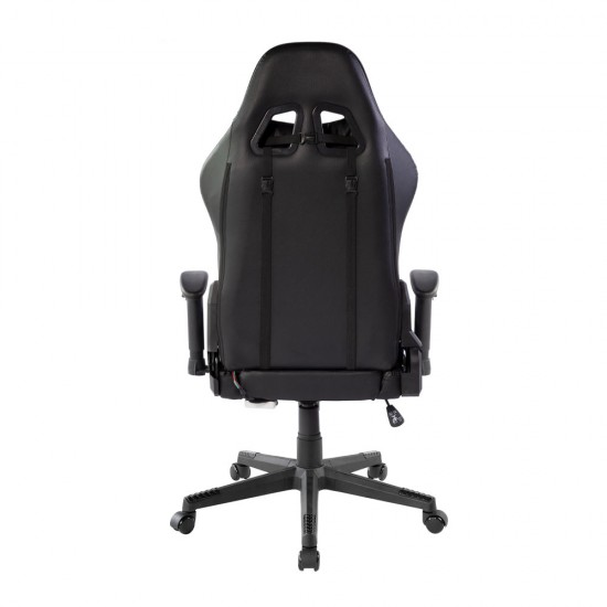 MAXIMUS ΚΑΡΕΚΛΑ GAMING ΓΡΑΦΕΙΟΥ ΜΑΥΡΟ 51x74xH122/130cm