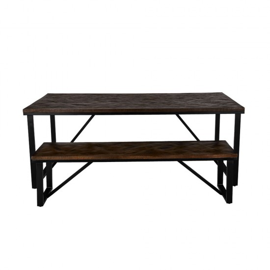 MAIANDROS ΠΑΓΚΑΚΙ ΚΑΦΕ ΣΚΟΥΡΟ 170x45x45cm