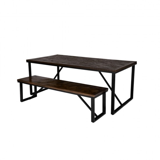 MAIANDROS ΠΑΓΚΑΚΙ ΚΑΦΕ ΣΚΟΥΡΟ 170x45x45cm