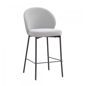 LUNE ΣΚΑΜΠΟ BAR ΓΚΡΙ 48x53,5x95,5cm