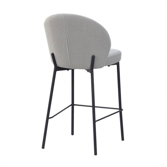 LUNE ΣΚΑΜΠΟ BAR ΓΚΡΙ 48x53,5x95,5cm