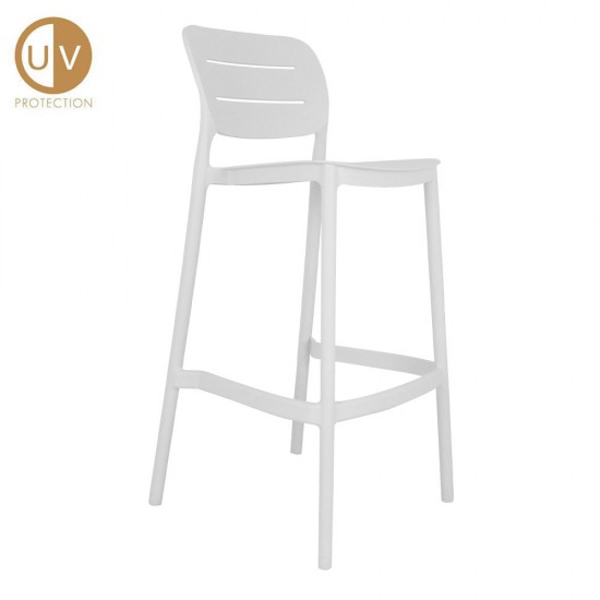 ZURICH ΣΚΑΜΠΟ BAR ΛΕΥΚΟ 50x48,5xH103,5cm