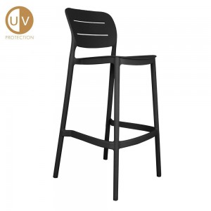 ZURICH ΣΚΑΜΠΟ BAR ΜΑΥΡΟ 50x48,5xH103,5cm