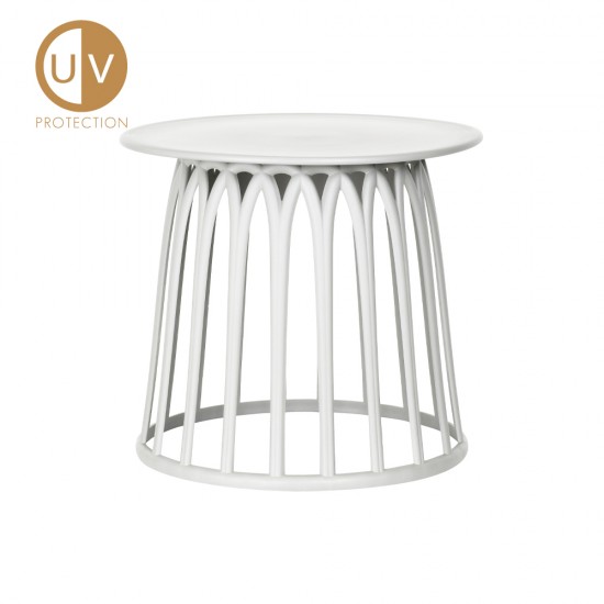 BASKET COFFEE TABLE ΛΕΥΚΟ 50x50xH44cm