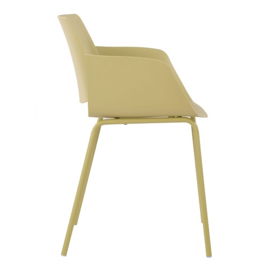 SEDIA ΚΑΡΕΚΛΑ ΚΙΤΡΙΝΟ PASTEL 58x52xH79,5cm