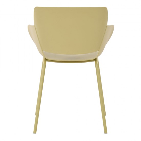 SEDIA ΚΑΡΕΚΛΑ ΚΙΤΡΙΝΟ PASTEL 58x52xH79,5cm