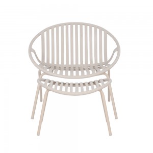 NADIN ΠΟΛΥΘΡΟΝΑ SET 2ΤΕΜ OFF WHITE 79,5x70xH74cm