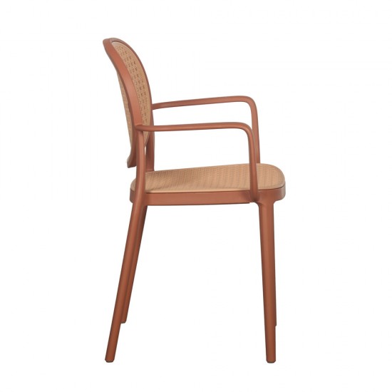 RATTI/P ΚΑΡΕΚΛΑ TERRACOTTA ΦΥΣΙΚΟ 57x51xH84cm