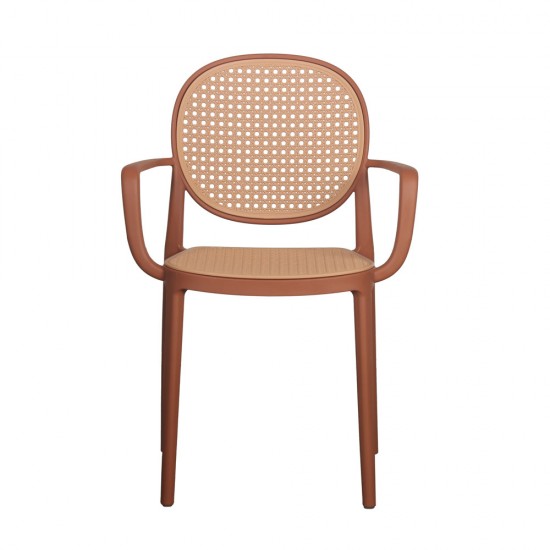 RATTI/P ΚΑΡΕΚΛΑ TERRACOTTA ΦΥΣΙΚΟ 57x51xH84cm