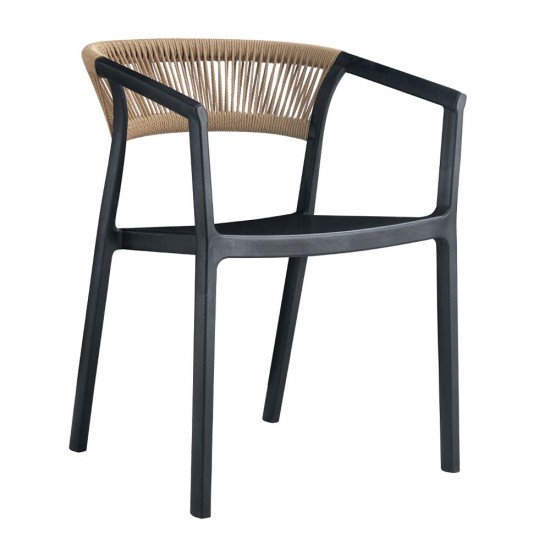 CONCORD ΚΑΡΕΚΛΑ ΜΑΥΡΟ LATTE 55,5x53,5xH76cm