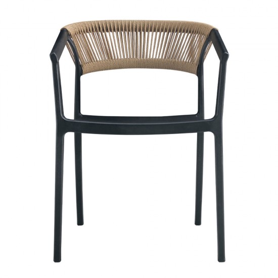 CONCORD ΚΑΡΕΚΛΑ ΜΑΥΡΟ LATTE 55,5x53,5xH76cm