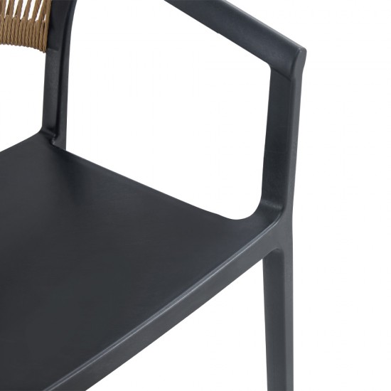 CONCORD ΚΑΡΕΚΛΑ ΜΑΥΡΟ LATTE 55,5x53,5xH76cm