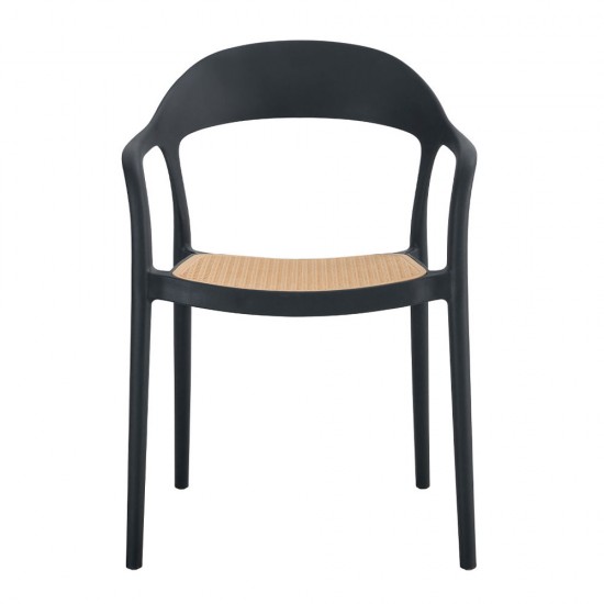 BISTROT ΚΑΡΕΚΛΑ ΜΑΥΡΟ ΦΥΣΙΚΟ 57x53xH81,5cm