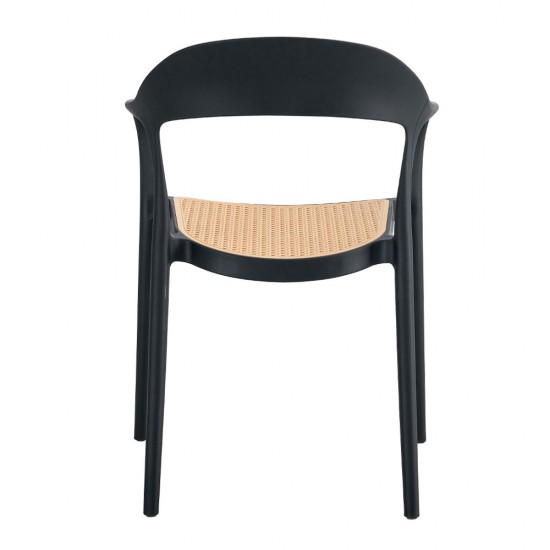 BISTROT ΚΑΡΕΚΛΑ ΜΑΥΡΟ ΦΥΣΙΚΟ 57x53xH81,5cm