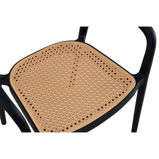 BISTROT ΚΑΡΕΚΛΑ ΜΑΥΡΟ ΦΥΣΙΚΟ 57x53xH81,5cm