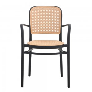 VIENNA ΚΑΡΕΚΛΑ ΜΑΥΡΟ ΦΥΣΙΚΟ 55x53xH85,5cm