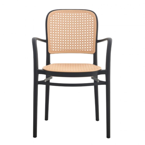 VIENNA ΚΑΡΕΚΛΑ ΜΑΥΡΟ ΦΥΣΙΚΟ 55x53xH85,5cm