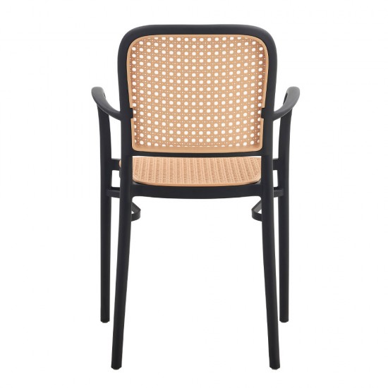 VIENNA ΚΑΡΕΚΛΑ ΜΑΥΡΟ ΦΥΣΙΚΟ 55x53xH85,5cm