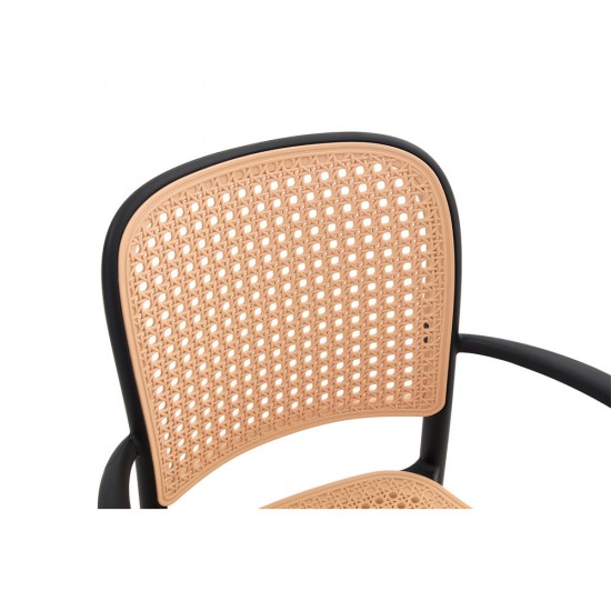 VIENNA ΚΑΡΕΚΛΑ ΜΑΥΡΟ ΦΥΣΙΚΟ 55x53xH85,5cm