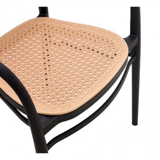 VIENNA ΚΑΡΕΚΛΑ ΜΑΥΡΟ ΦΥΣΙΚΟ 55x53xH85,5cm