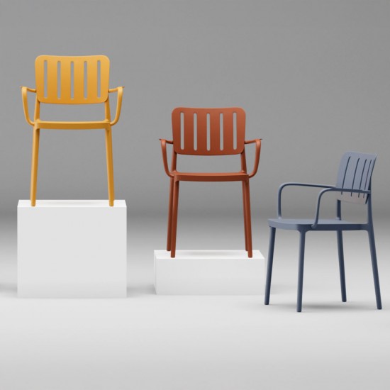 MILANO ΚΑΡΕΚΛΑ TERRACOTTA 53x58xH81,5cm