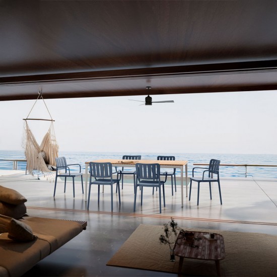 MILANO ΚΑΡΕΚΛΑ ΜΠΛΕ 53x58xH81,5cm