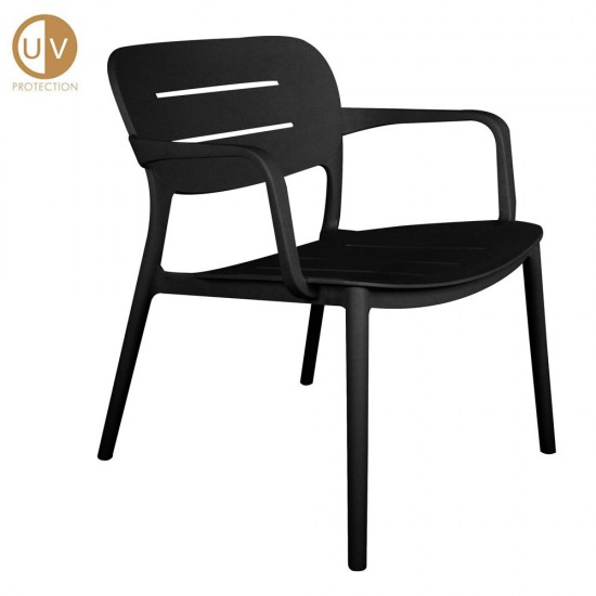 ZURICH ΠΟΛΥΘΡΟΝΑ ΜΑΥΡΟ 65x65xH76cm