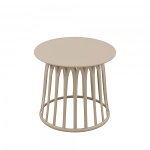 BASKET COFFEE TABLE ΓΚΡΙ ΑΝΟΙΧΤΟ 49.5x49.5x44