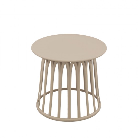 BASKET COFFEE TABLE ΓΚΡΙ ΑΝΟΙΧΤΟ 49.5x49.5x44