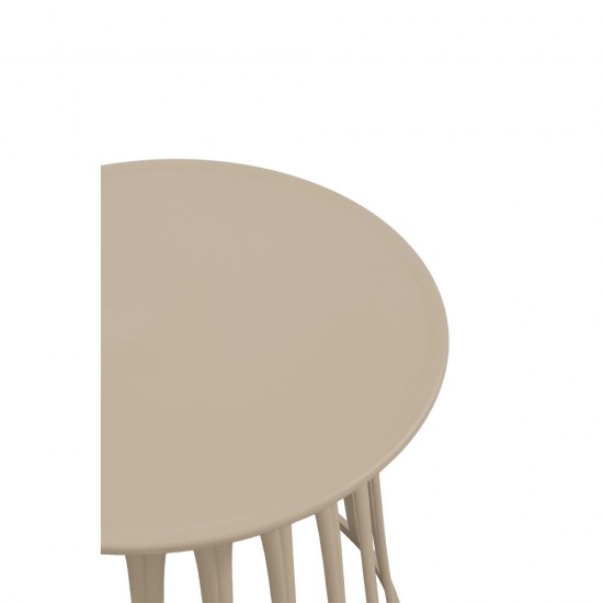 BASKET COFFEE TABLE ΓΚΡΙ ΑΝΟΙΧΤΟ 49.5x49.5x44