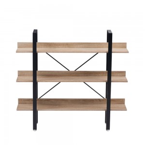 HORIZON ΒΙΒΛΙΟΘΗΚΗ 3ΡΑΦΙΑ SONOMA ΜΑΥΡΟ 120x28xH106cm