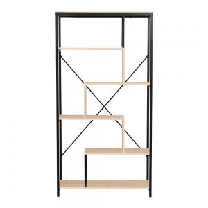 QUICK ΒΙΒΛΙΟΘΗΚΗ ΦΥΣΙΚΟ ΜΑΥΡΟ 85x35xH163cm