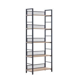 NEST ΒΙΒΛΙΟΘΗΚΗ ΦΥΣΙΚΟ ΜΑΥΡΟ 60x28xH154cm