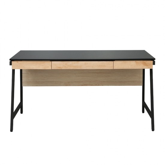 NEST ΓΡΑΦΕΙΟ ΦΥΣΙΚΟ ΜΑΥΡΟ 140x58xH75cm NEST ΓΡΑΦΕΙΟ ΦΥΣΙΚΟ ΜΑΥΡΟ 140x58xH75cm