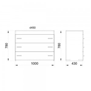 METROPOLIS ΣΥΡΤΑΡΙΕΡΑ 3ΣΥΡΤΑΡΙΑ SONOMA ΣΚΟΥΡΟ ΠΕΤΡΑ 105x45xH78cm